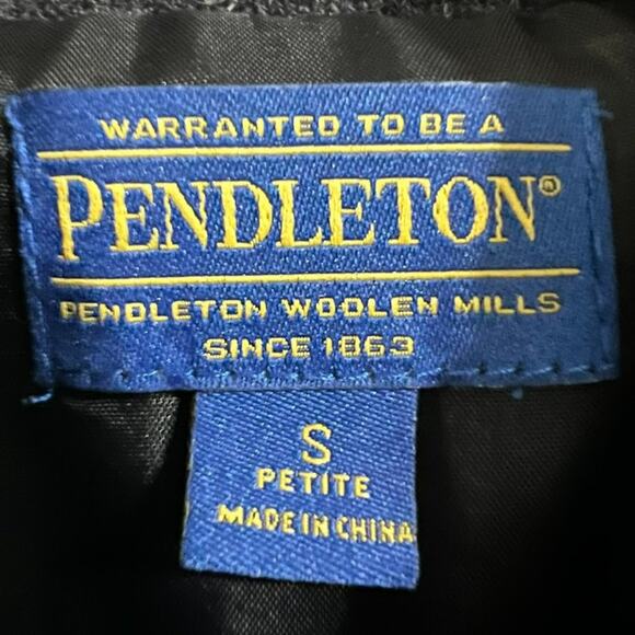 Pendleton Women's Wool Geometric Print Blazer Jacket Black Small Petite - Picture 7 of 10